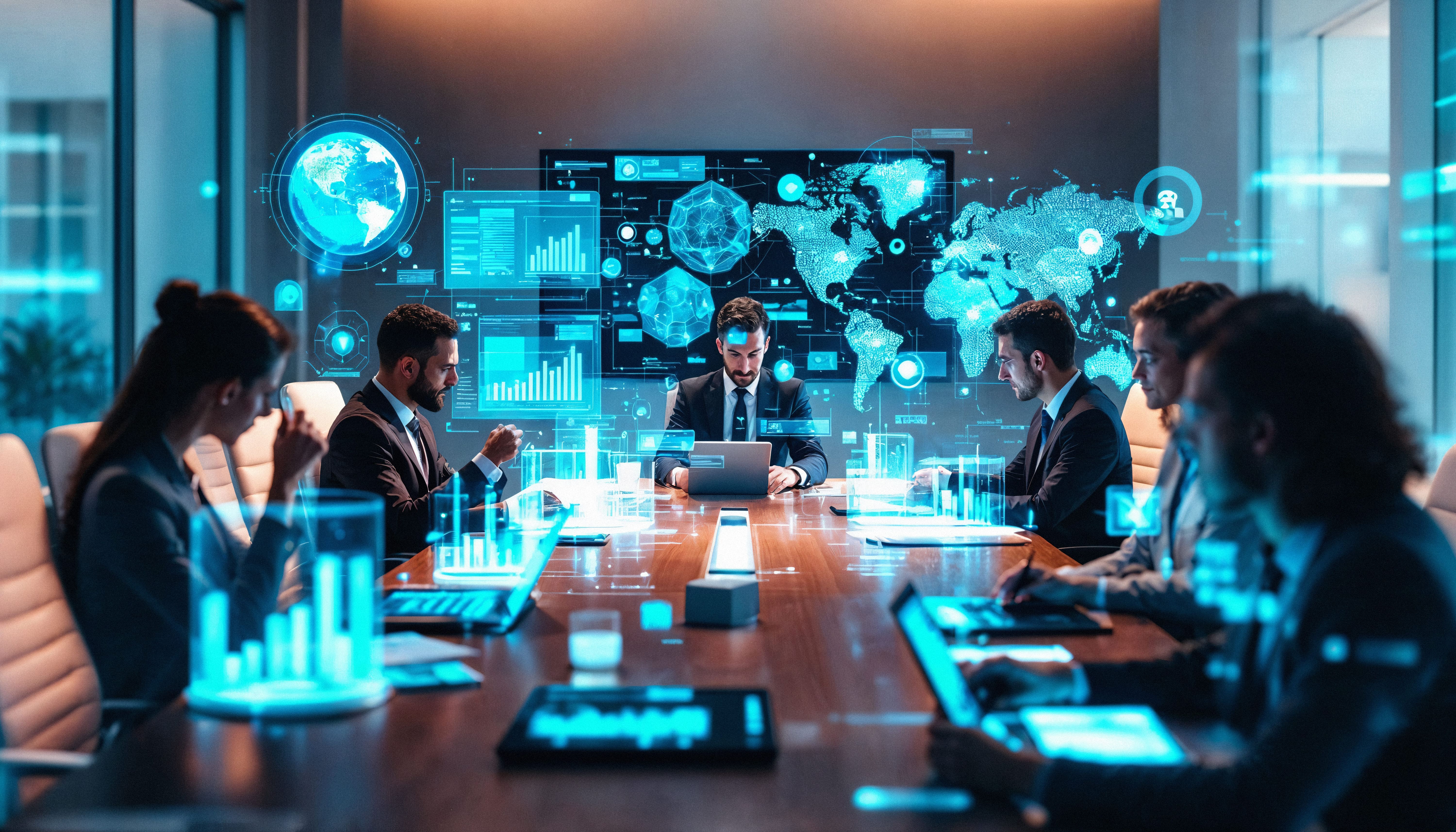 Business meeting with professionals discussing HR solutions